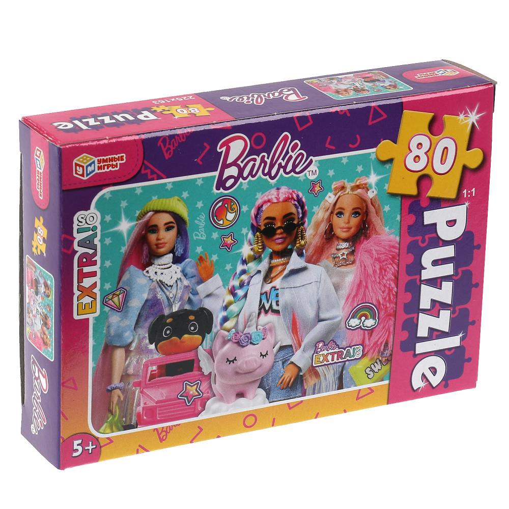 Барби. Пазлы классические в коробке. Пазл 80 деталей. Умные игры уп.16шт в кор.128шт