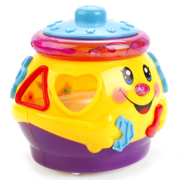 ИГРУШКА ОБУЧАЮЩАЯ "УМКА" "МУЗЫКАЛЬНЫЙ ГОРШОЧЕК" СВЕТ+ЗВУК 2056C В РУСС. КОР. 17*15*15СМ в кор.2*24шт
