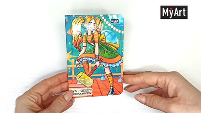 MyArt. XS Pocket СКЕТЧБУК. Аниме. Девушка с молотом