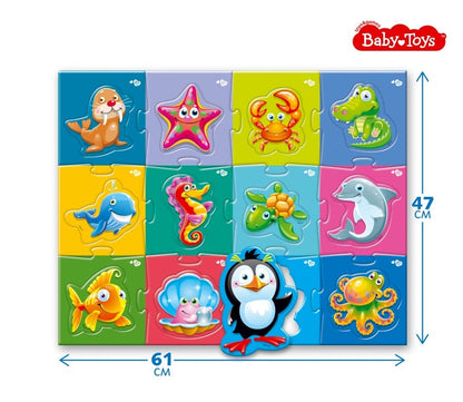 Пазлы MAXI "Водный мир" 24 эл Baby Toys (поле 61х47см)