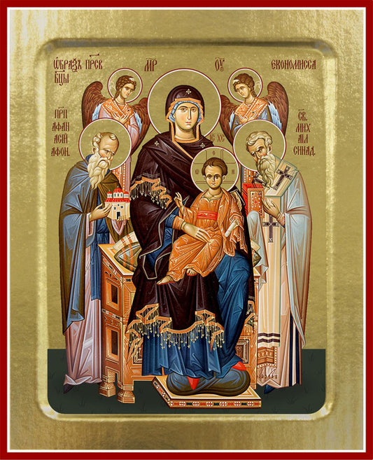 Икона Пресвятой Богородицы, Экономисса (на дереве): 125 х 160