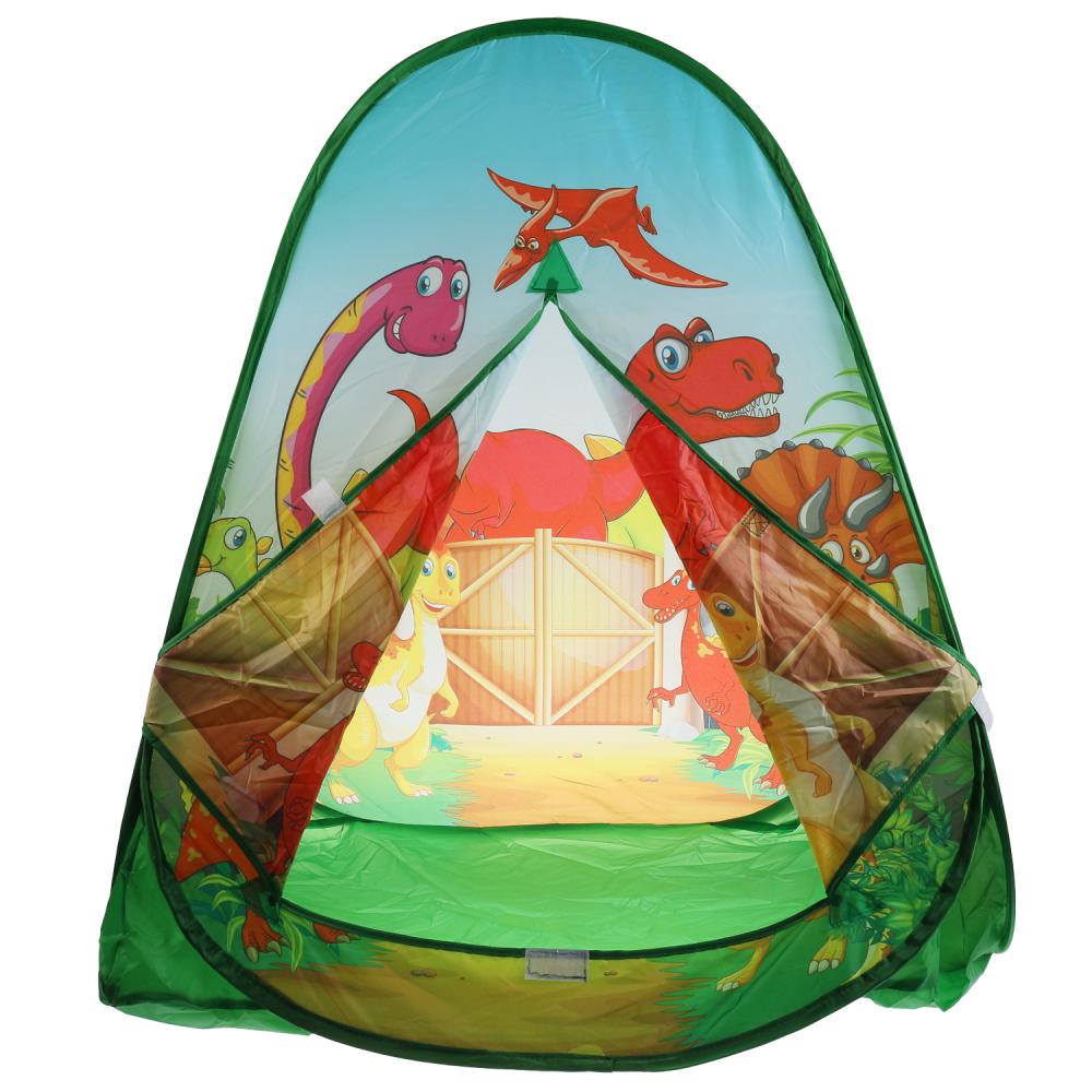 GFA-DINO01-R 307003 Палатка детская игровая 81х90х81см, в сумке ТМ "ИГРАЕМ ВМЕСТЕ" в кор.24шт