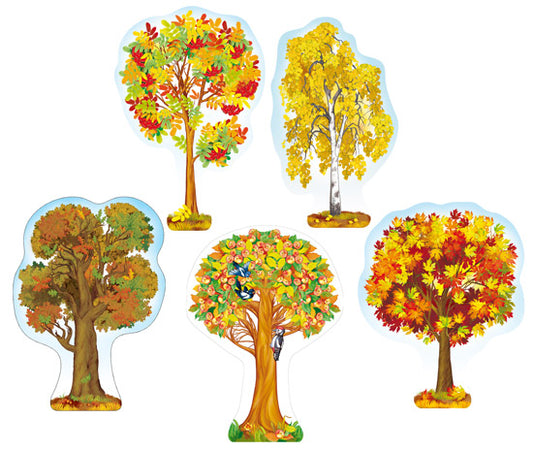 *КБ-17572 Комплект для оформления интерьера. Осенний лес (5 фигур деревьев А3)