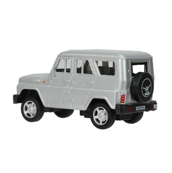 Машина металл УАЗ ХАНТЕР длина 10,5 см, инерция, серебристый, кор. Технопарк в кор.2*36шт