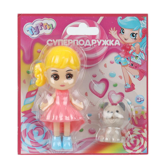 Кукла-фея 9см, с питомцем, на блистере Тутти в кор.96шт