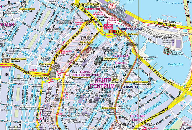 Амстердам и пригород. Автодорожная и туристическая карта. 1:7 000, 1:11 000. Дискус Медиа