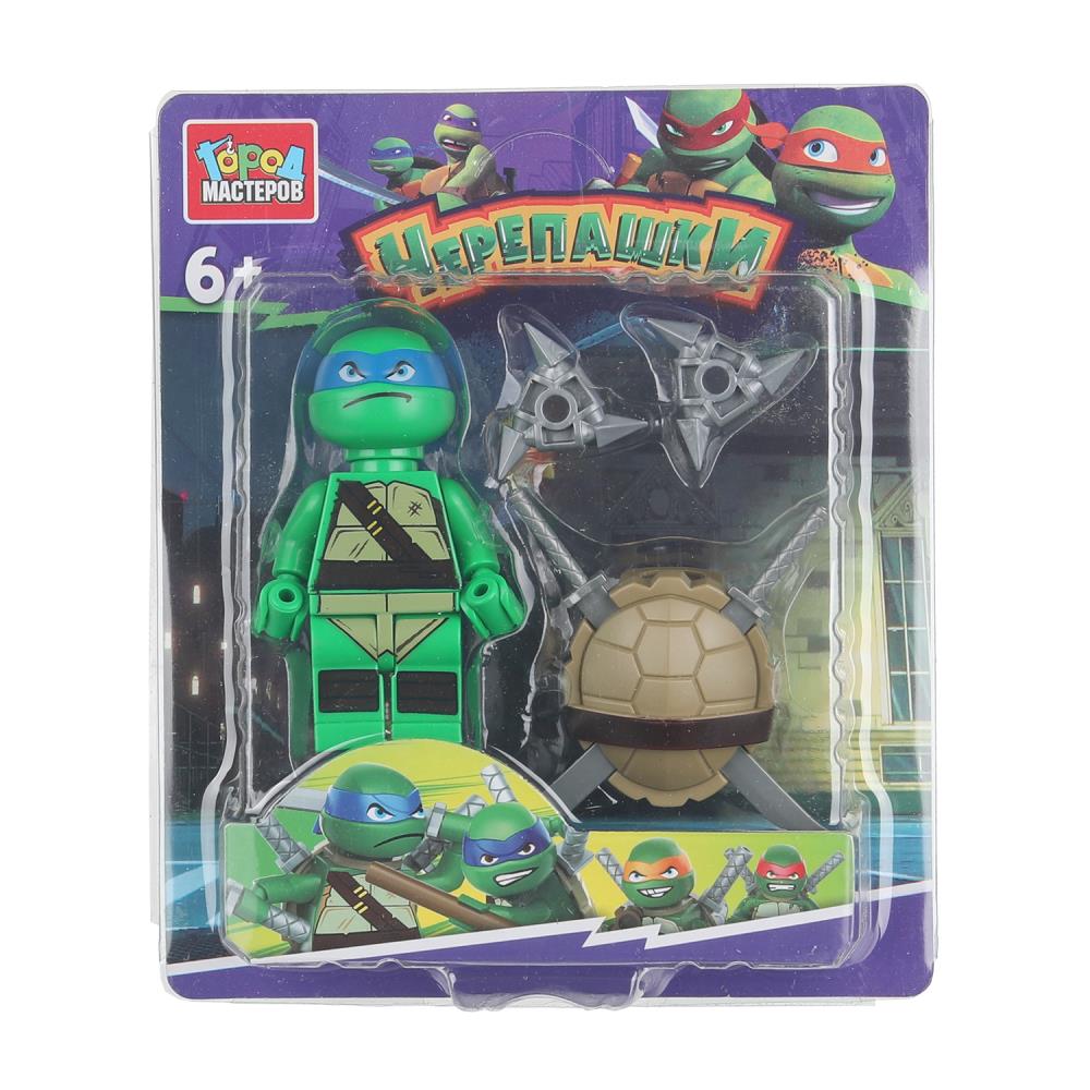 Конструктор фигурка черепашки с аксессуарами Город мастеров в кор.2*180шт