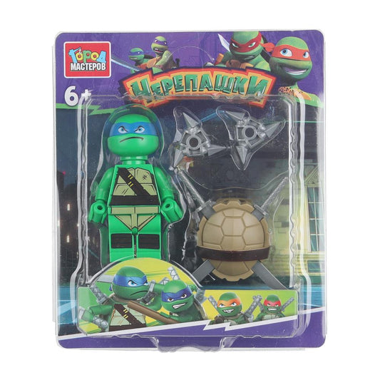 Конструктор фигурка черепашки с аксессуарами Город мастеров в кор.2*180шт