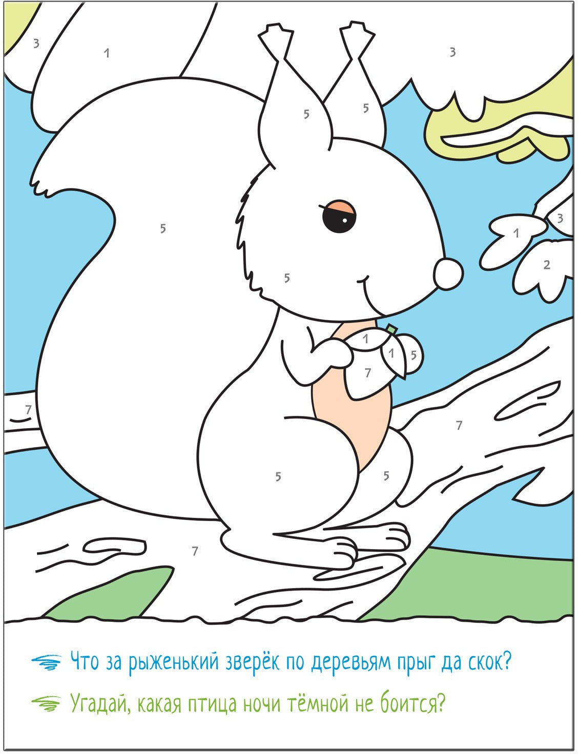 Раскрашиваем по цифрам. В лесу