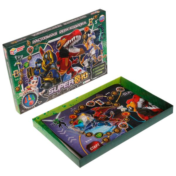Игра-ходилка Супер 10. Настольная игра-ходилка. 217х330х27мм. Умные игры в кор.20шт