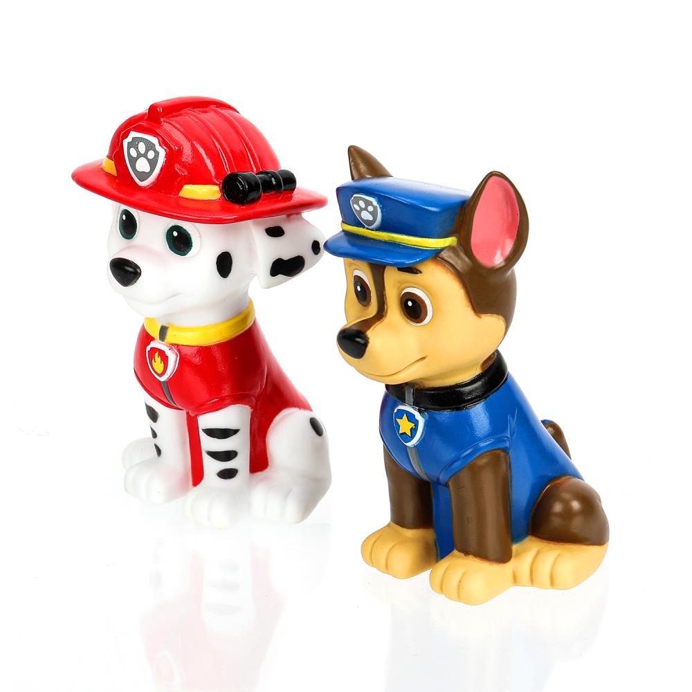 LXMAR-CHASE-DOGP-NW Игрушка для ванны Щенячий Патруль Маршал и чейз-гонщик 10 см, 2шт, сетка КАПИТОШ