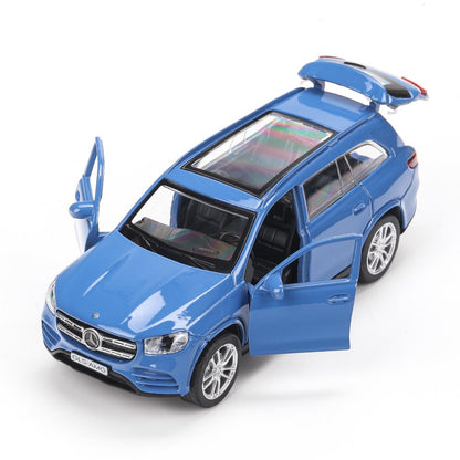 GLS-12-BU Машина металл MERCEDES-BENZ gls class amg 12см, дв,баг,ин,синий, кор. Технопарк в кор.2*36