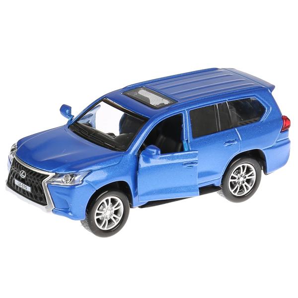 Машина металл свет-звук "LEXUS LX-570"12см, открыв. двери, инерц,синий в кор. Технопарк в кор.2*36шт