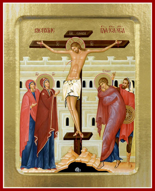 Икона Распятие Господа Иисуса Христа (на дереве): 125 х 160