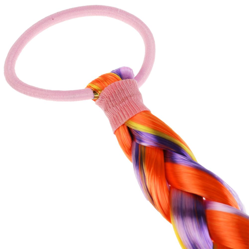 Аксесс д/девочек СКАЗОЧНЫЙ ПАТРУЛЬ резинка с косой (желт/розов/фиолет) МИЛАЯ ЛЕДИ уп-10шт в cor.50up