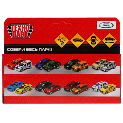 Машина металл свет-звук ВАЗ-2106 ЖИГУЛИ СПОРТ 12 см, двер, инер, синий, кор. Технопарк в кор.2*36шт