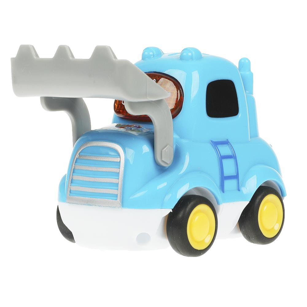 Музыкальный ЭКСКАВАТОР СИНИЙ ТРАКТОР 18 песен,стихов,звуков.свет.кор.бат Умка в кор.2*48шт