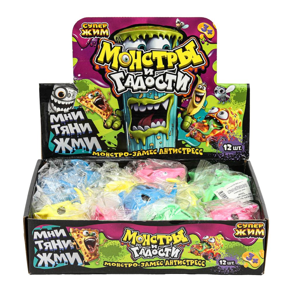 Игрушка жмяка акула цвета в асс., в дисплей Супер Жим уп-12шт в кор.2*4уп