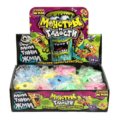 Игрушка жмяка акула цвета в асс., в дисплей Супер Жим уп-12шт в кор.2*4уп