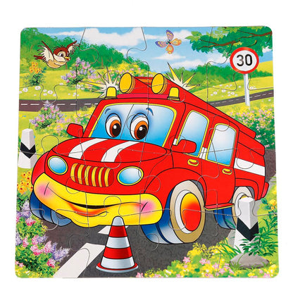 МОЙ ПЕРВЫЙ ПАЗЛ "УМНЫЕ ИГРЫ" МАШИНКИ 16Д. 17*17*3СМ В КОР. в кор.30шт