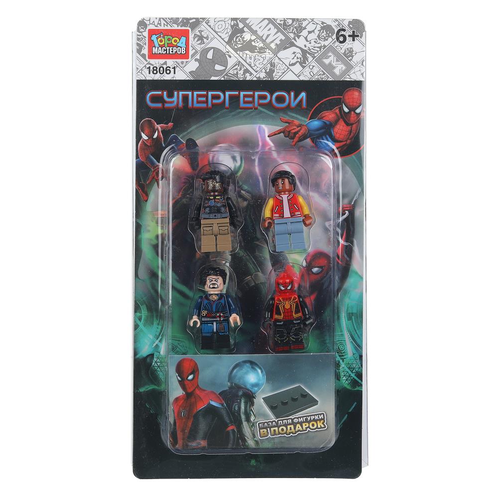 Конструктор фигурки супергерои 4шт Город мастеров в кор.2*192шт