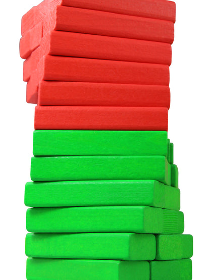 Игра настольная для детей и взрослых Башня "Брусок" цветная (тубус)