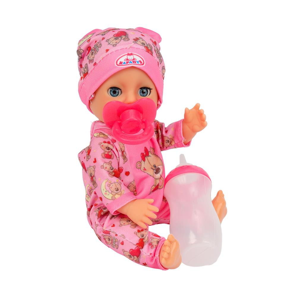 Пупс озвучивает 20см, пьет, пишет, закр. глазки, 3акс КАРАПУЗ в кор.24шт