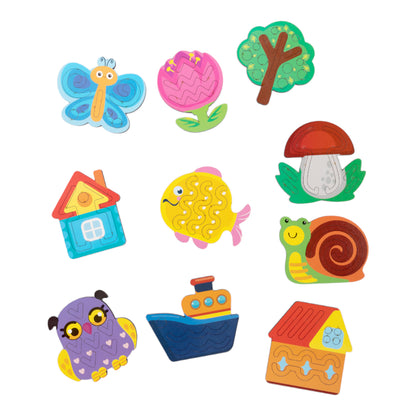 Трафареты из дерева Далекий край Лес (10 шт.)