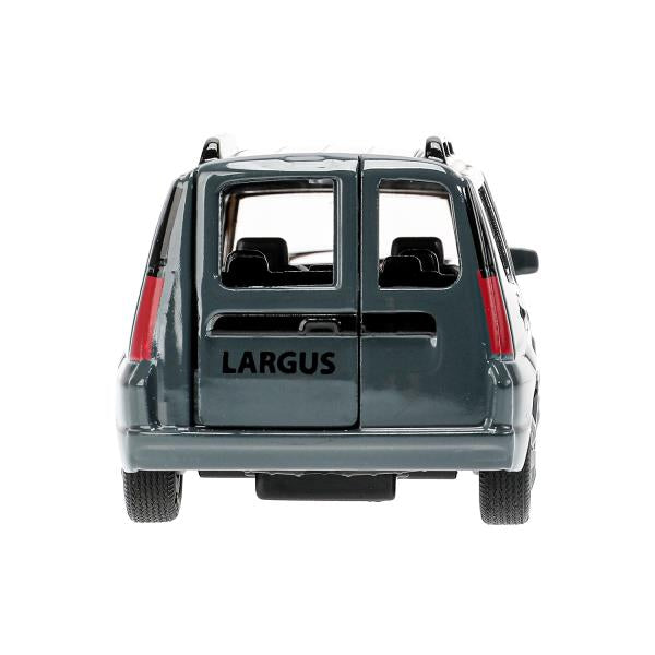 Машина металл LADA LARGUS длина 12 см, двери, багаж, инерц, кор. Технопарк в кор.2*24шт