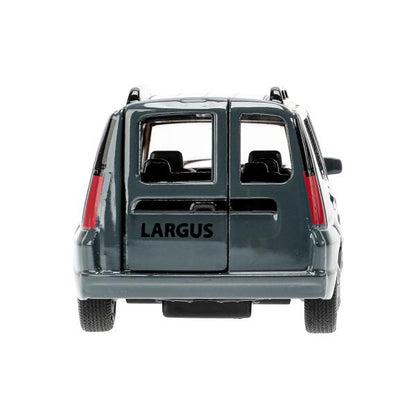 Машина металл LADA LARGUS длина 12 см, двери, багаж, инерц, кор. Технопарк в кор.2*24шт