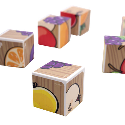 Кубики "Фрукты" (без обклейки) 6 шт Jouets pour bébé