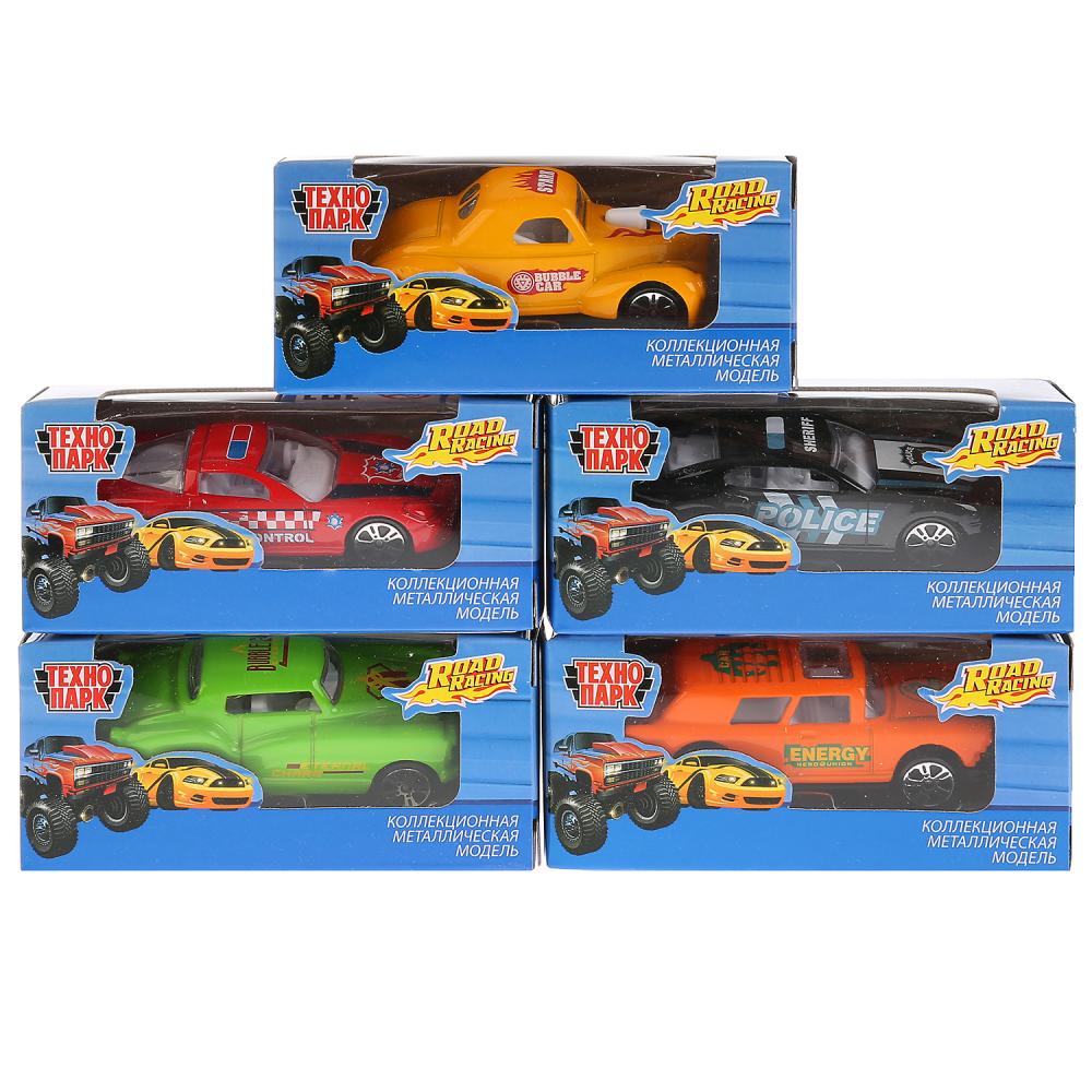 ТМ Технопарк. Машина металл "РОАД РЕЙСИНГ", длина 7,5 см, В АССОРТЕ, В ДИСПЛЕЕ. УП-24ШТ в кор.2*12уп
