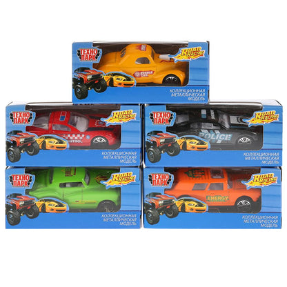 ТМ Технопарк. Машина металл "РОАД РЕЙСИНГ", длина 7,5 см, В АССОРТЕ, В ДИСПЛЕЕ. УП-24ШТ в кор.2*12уп