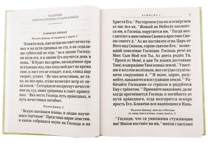 Псалтирь святого пророка и царя Давида (крупным шрифтом) (бледно желто-зеленый)
