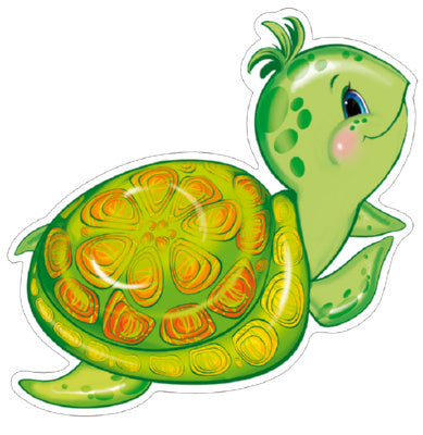 АКЦИЯ ФМ-10339 Плакат вырубной А4. Черепаха (с блестками в лаке)