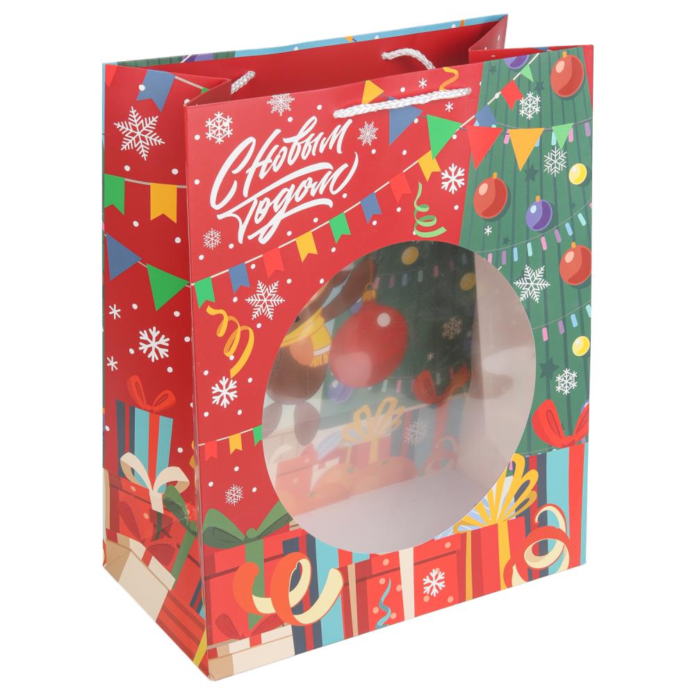 Пакет с окошком СОЮЗМУЛЬТФИЛЬМ l,Чебурашка новый год,190 гр/м2 ЧУДО ПРАЗДНИК в кор.10*12шт