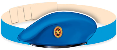 МА-12646 Маска-ободок. Берет ВДВ (воздушно-десантных войск) (с УФ-лаком)