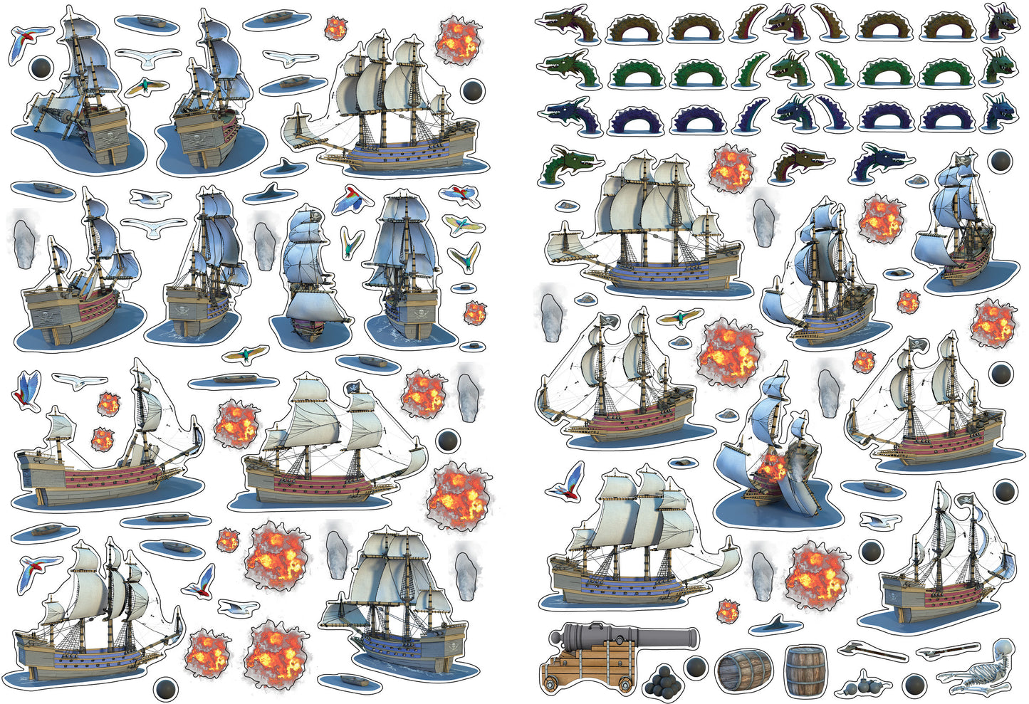 Моя книга пиратов (более 500 наклеек)