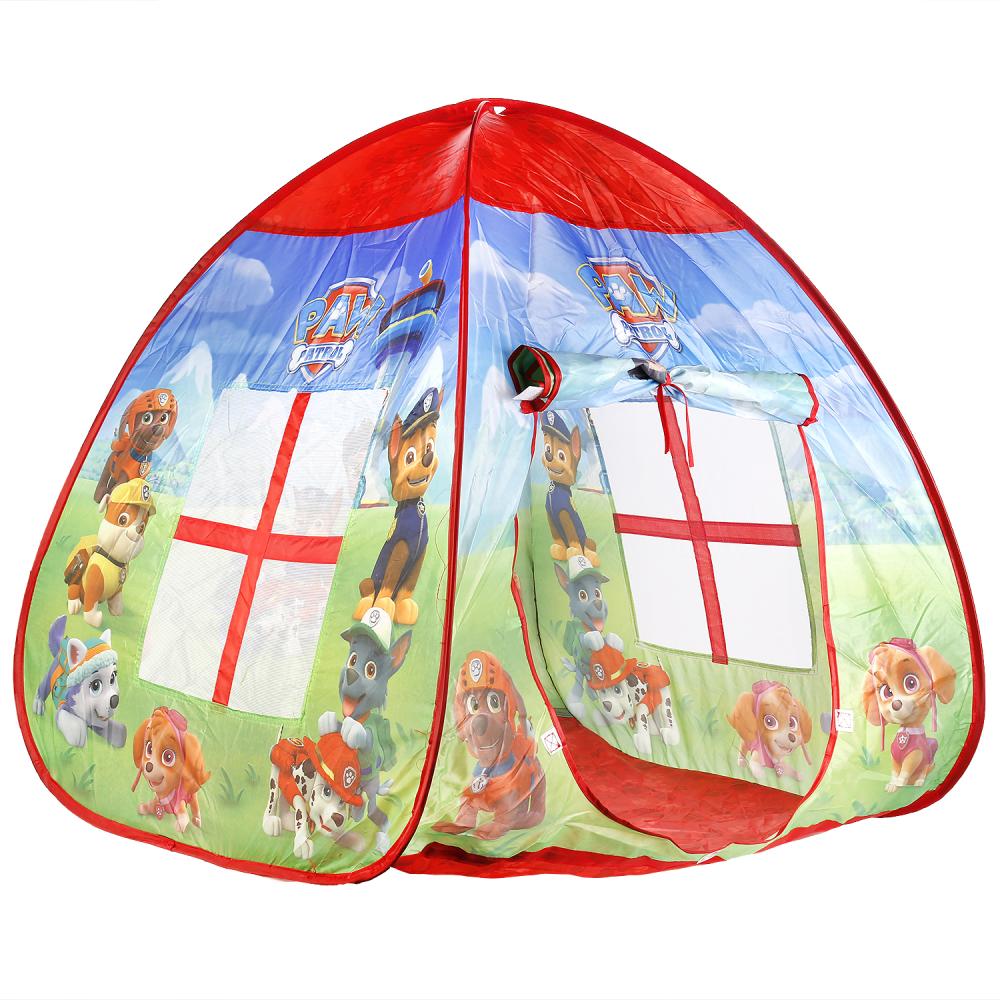 Палатка детская игровая Щенячий Патруль с тоннелем,81x95x95,46x100см Играем вместе в кор.10шт