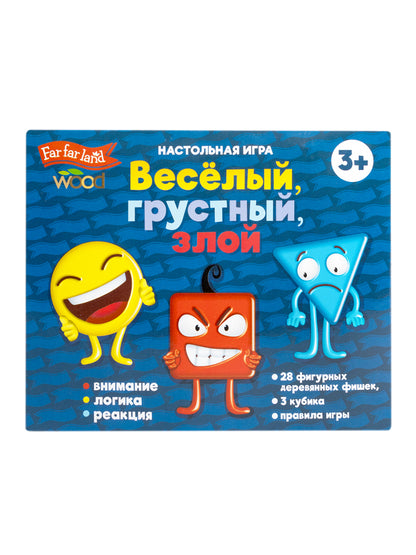 Игра настольная деревянная "Весёлый грустный, злой" Terre lointaine Bois