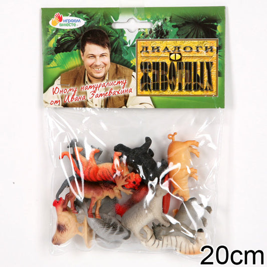 107606 НАБОР ИЗ 12-И ЖИВОТНЫХ "ИГРАЕМ ВМЕСТЕ" (6ДИКИХ+6ДОМАШНИХ) 5-6СМ В ПАК. С РУСС.ХЕДЕРОМ в кор.6*24наб