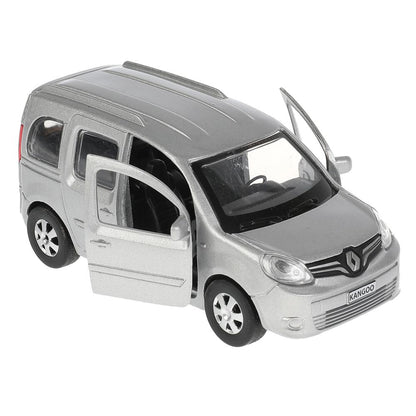 ТМ Технопарк. Машина металл "RENAULT KANGOO" 12см, открыв. двери, инерц., СЕРЕБР. в кор в кор.2*36шт