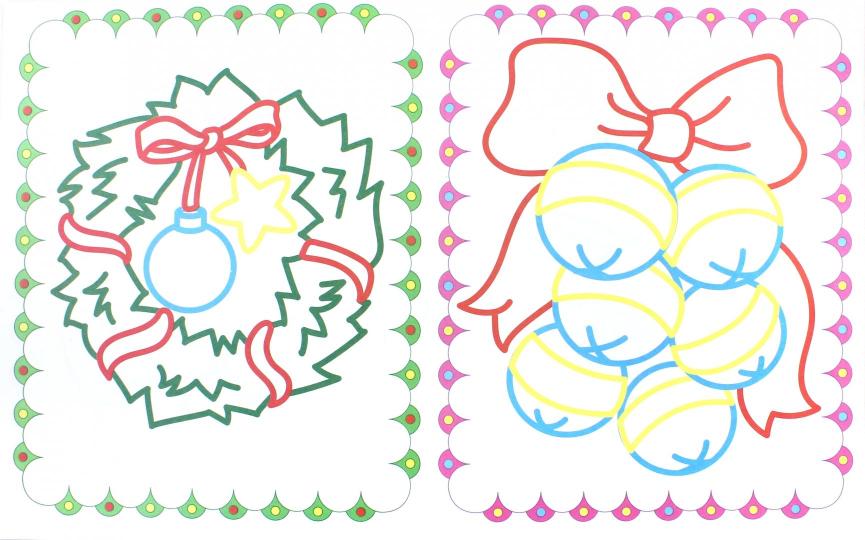 Новогодние украшения: книжка-раскраска