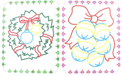 Новогодние украшения: книжка-раскраска