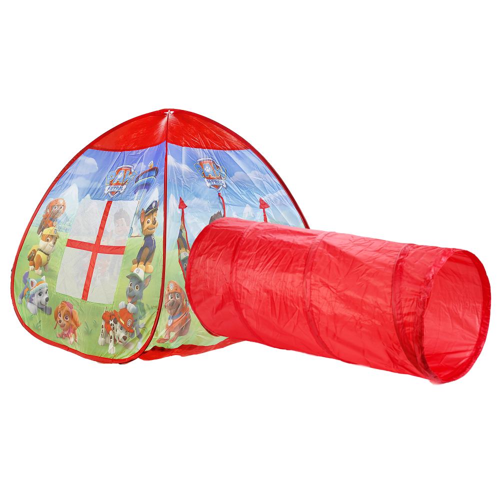 Палатка детская игровая Щенячий Патруль с тоннелем,81x95x95,46x100см Играем вместе в кор.10шт