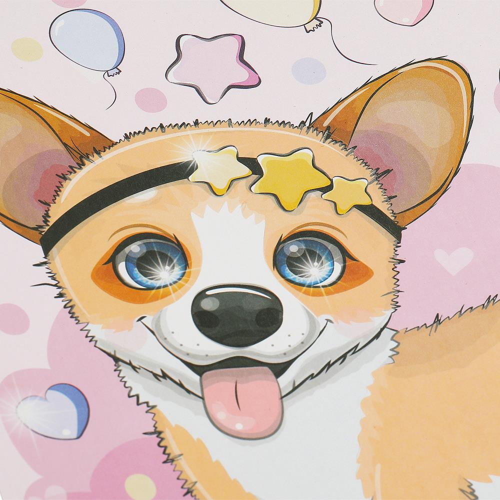 Аппликация песком 17*23 см корги МУЛЬТИ АРТ в кор.100шт