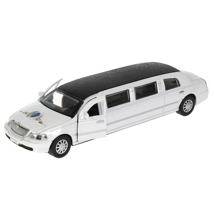 LIMO80208-18SL-MIX 313421 Машина металл свет-звук ЛИМУЗИН 18 см, двери, капот, инерц, ассорт, кор.