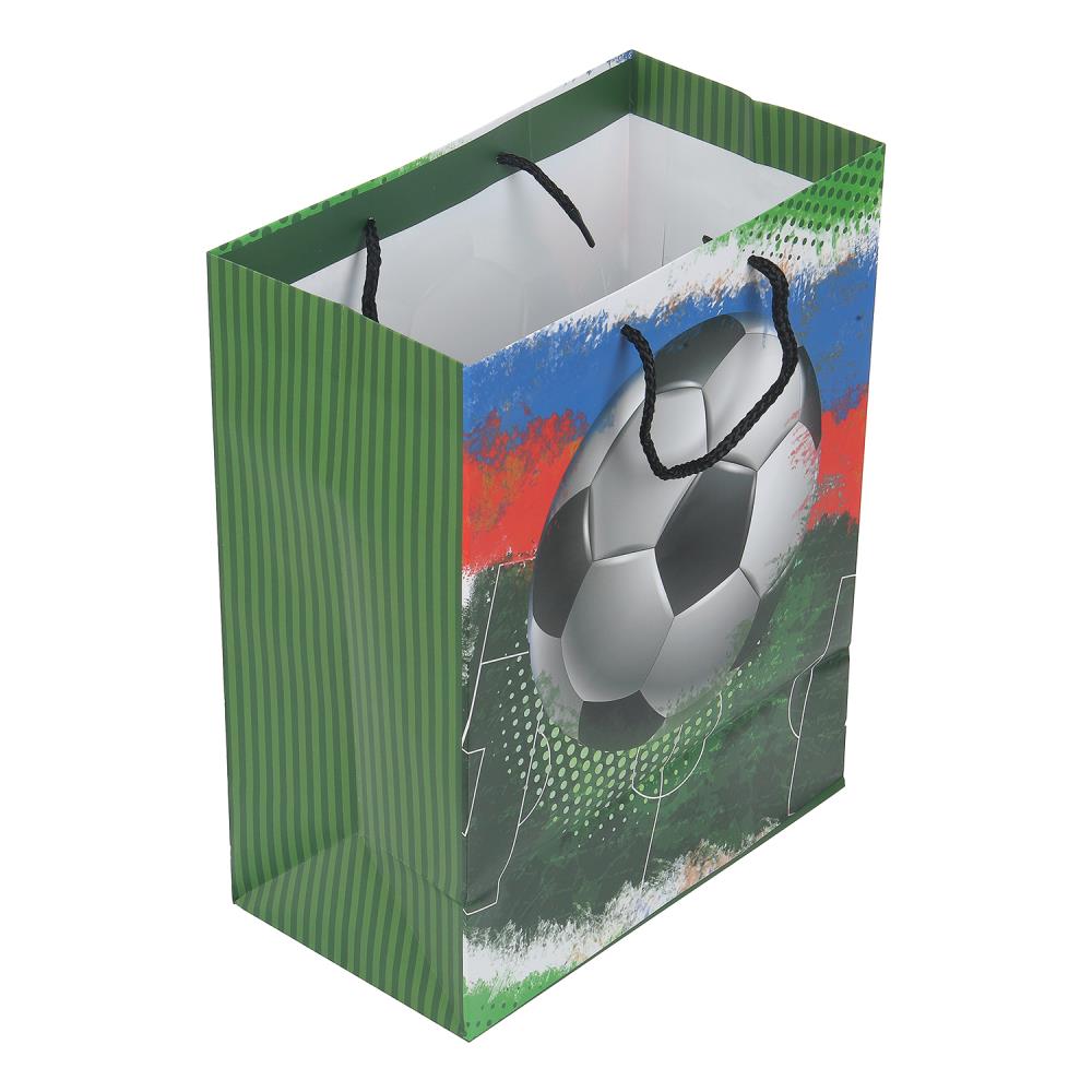 Пакет подарочный МАТОВЫЙ l,футбол,140 гр/м2 ЧУДО ПРАЗДНИК в кор.10*12шт