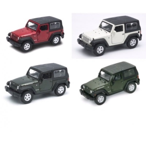 Машина металл 4.75" 2007 jeep wrangler-rubicon инерц. открыв. двери в дисплее уп-12шт в кор.2*6уп