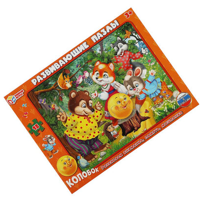 Колобок. Пазл в рамке. 15 деталей. Развивающие пазлы. 285х215х5 мм. Умные игры в кор.50шт